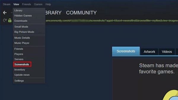 How to find Steam screenshots