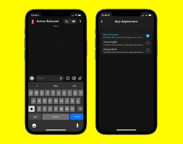 Enable Dark Mode On The Snapchat iOS App